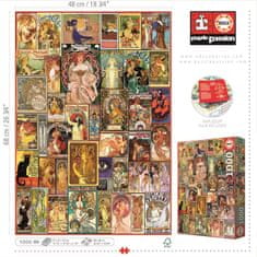 EDUCA Puzzle szecessziós poszterek kollázsa 1000 darab