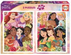 EDUCA Disney hercegnő puzzle 2x500 darab