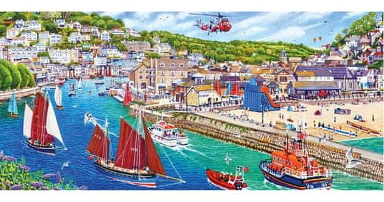 Gibsons Panoráma puzzle Looe Harbour, Cornwall 636 darab