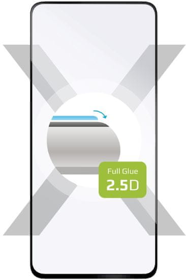 FIXED Full-Cover edzett védőüveg Samsung Galaxy S21 FE 5G készülékhez, a képernyő egész felületére ragasztva FIXGFA-722-BK, fekete