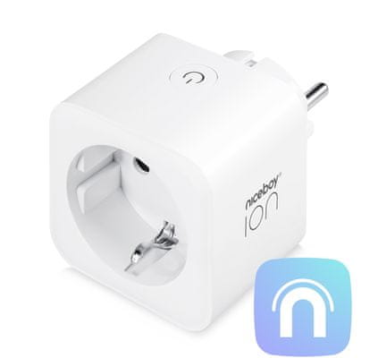 Niceboy ION SmartPlug Smart Socket okos aljzat vezérlés Wifi alkalmazáson keresztül Vezeték nélküli forgatókönyvek Intelligens otthoni időzítő aljzat vezérlés