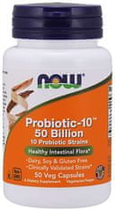 NOW Foods Probiotic-10, probiotikumok, 50 milliárd CFU, 10 törzs, 50 növényi kapszula