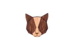 BeWooden fából készült bross Red Cat Brooch univerzális