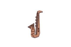 BeWooden fából készült bross Saxophone Brooch univerzális