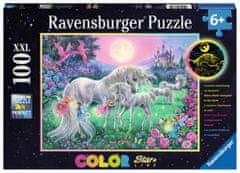 Ravensburger Izzó puzzle Unikornisok telihold alatt XXL 100 db
