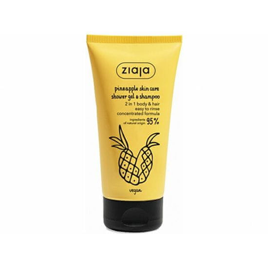 Ziaja Energizáló tusfürdő & sampon Pineapple Skin Care (Shower Gel & Shampoo) 160 ml