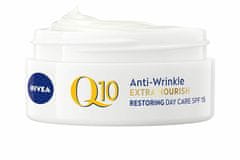 Nivea Tápláló ránctalanító nappali krém Q10 OF 15 (Anti-Wrinkle Extra Nourishing Cream) 50 ml