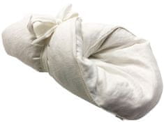 Aesthetic Pólya, toll béléses- 100% len- Krémszínű, fehér, 75x75 cm