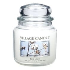 Village Candle Illatos gyertya üvegben Tiszta ágynemű (Pure textília) 397 g