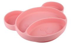 Canpol babies Szilikon osztott tányér tapadókoronggal, TEDDY BEAR, rózsaszín