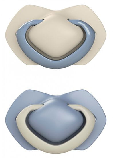 Canpol babies Szimmetrikus szilikon cumi szett, 6-18m, PURE COLOR