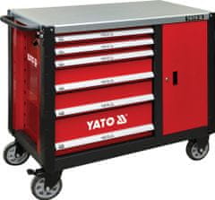 YATO  Mobil műhelyszekrény 6 fiókok +záró szekrény piros
