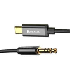 BASEUS Yiven audio kábel USB-C / 3.5mm jack 1.2m, fekete