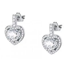 Morellato Romantikus ezüst fülbevaló kristályokkal Tesori SAVB05