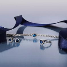 Morellato Romantikusezüst karkötő kék szívvel Tesori SAVB12