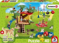Schmidt Puzzle Schleich Happy dogs 40 db + Schleich figura