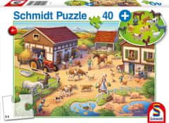 Schmidt Puzzle Farm 40 db + állatfigurák