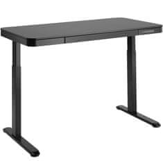 tectake Állítható magasságú íróasztal Zola 120,4x60,4x72-122cm - fekete