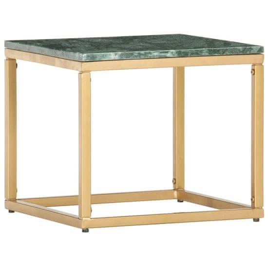 Vidaxl zöld márvány textúrájú valódi kő dohányzóasztal 40 x 40 x 35 cm