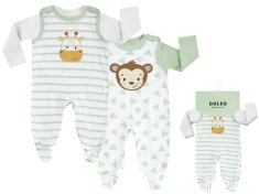 BOLEY Multipack Safari 2 darabos baba szett, rugdalózó pólóval, 6341216, 50, fehér