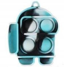 KIK Anti-stressz kulcstartó robot kék - fekete