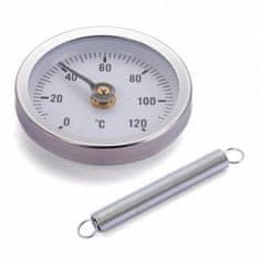 ISO 8122 Rögzíthető bimetál hőmérő d63mm rugóval, 0-120°C