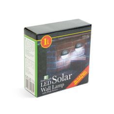 X TECH LED-es szolár fali lámpa - fekete, hidegfehér - 11 x 11 x 4 cm