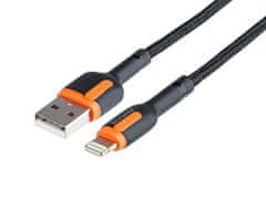 Fonott töltőkábel 100 cm, USB > Lightning, MYWAY