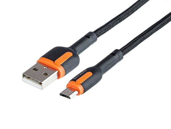 Fonott töltőkábel 100 cm, USB > micro USB, MYWAY