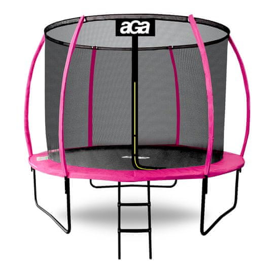 Aga SPORT EXCLUSIVE trambulin 250 cm rózsaszín + védőháló + létra