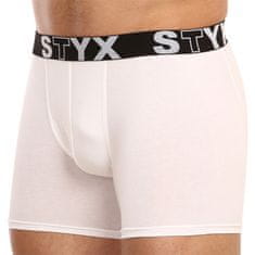 Styx Fehér long férfi boxeralsó sport gumi (U1061) - méret M