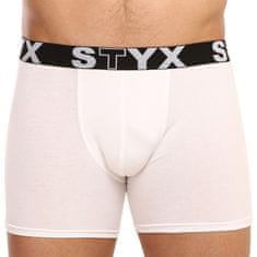 Styx Fehér long férfi boxeralsó sport gumi (U1061) - méret M