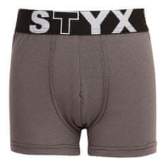 Styx Sötét szürke gyerek boxeralsó sport gumi (GJ1063) - méret 6-8 éves