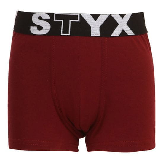 Styx Borszínű gyerek boxeralsó sport gumi (GJ1060)