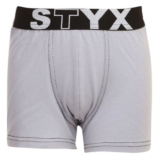 Styx Világos szürke gyerek boxeralsó sport gumival (GJ1067)