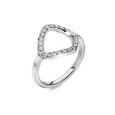Hot Diamonds Elegáns ezüst gyűrű gyémánttal és topázzal Behold DR221 (Kerület 60 mm)