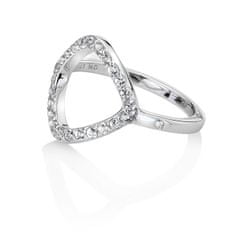 Hot Diamonds Elegáns ezüst gyűrű gyémánttal és topázzal Behold DR221 (Kerület 60 mm)