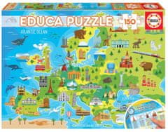 EDUCA Európa kirakós térképe 150 db