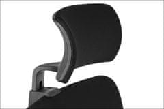 STEMA Forgó ergonomikus irodai szék RIVERTON F/H, nylon talp, állítható karfa, szinkron mechanizmus, állítható ülés (elöl-hátul), fekete