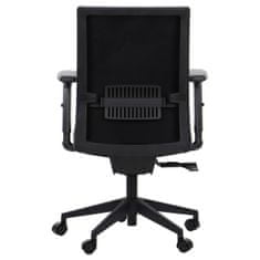 STEMA Forgó ergonomikus irodai szék RIVERTON F/L, nylon talp, állítható karfa, szinkron mechanizmus, állítható ülés (elöl-hátsó), fekete/szürke