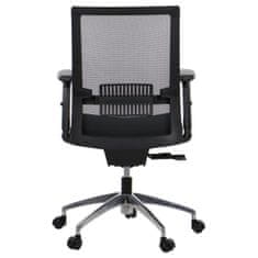 STEMA Forgó ergonomikus irodai szék RIVERTON M/L, alumínium talp, állítható kartámasz, szinkron mechanizmus, állítható ülés (elöl-hátsó), hálós háttámla, fekete