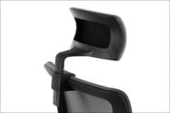 STEMA Forgó ergonomikus irodai szék RIVERTON M/H, alumínium talp, állítható kartámasz, szinkron mechanizmus, állítható ülés (elöl-hátsó), hálós háttámla, fekete/szürke