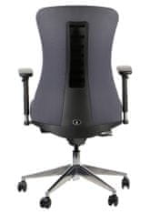 STEMA Ergonomikus forgatható irodai szék KENTON, alumínium talp, szinkron mechanizmus, állítható ülés (elöl-hátsó), nagy sűrűségű hab, szürke