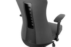 STEMA Ergonomikus forgatható irodai szék KENTON, nylon talp, szinkron mechanizmus, állítható ülés (elöl-hátsó), nagy sűrűségű hab, szürke