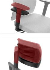 STEMA Forgó ergonomikus irodai szék ZN-807-B, nylon talp, fejtámla, szinkron mechanizmus, állítható ülés (elöl-hátul), fekete