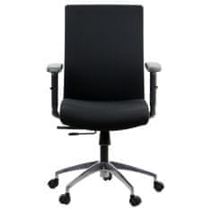 STEMA Forgó ergonomikus irodai szék RIVERTON F/L, alumínium talp, állítható kartámasz, szinkron mechanizmus, állítható ülés (elöl-hátul), fekete