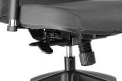 STEMA Ergonomikus forgatható irodai szék KENTON, nylon talp, szinkron mechanizmus, állítható ülés (elöl-hátsó), nagy sűrűségű hab, szürke