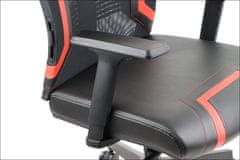 STEMA Forgatható, ergonomikus irodai szék RYDER EXTREME. Nylon alap, puha kerekekkel, állítható deréktámasszal és karfával rendelkezik. Önkiegyensúlyozó szinkron mechanizmus. Állítható ülés (elöl-hátul).