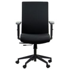 STEMA Forgó ergonomikus irodai szék RIVERTON F/L, nylon talp, állítható karfa, szinkron mechanizmus, állítható ülés (elöl-hátsó), fekete