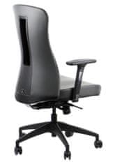 STEMA Ergonomikus forgatható irodai szék KENTON, eco bőr, nylon talp, szinkron mechanika, állítható ülés (elöl-hátul), nagy sűrűségű hab, szürke